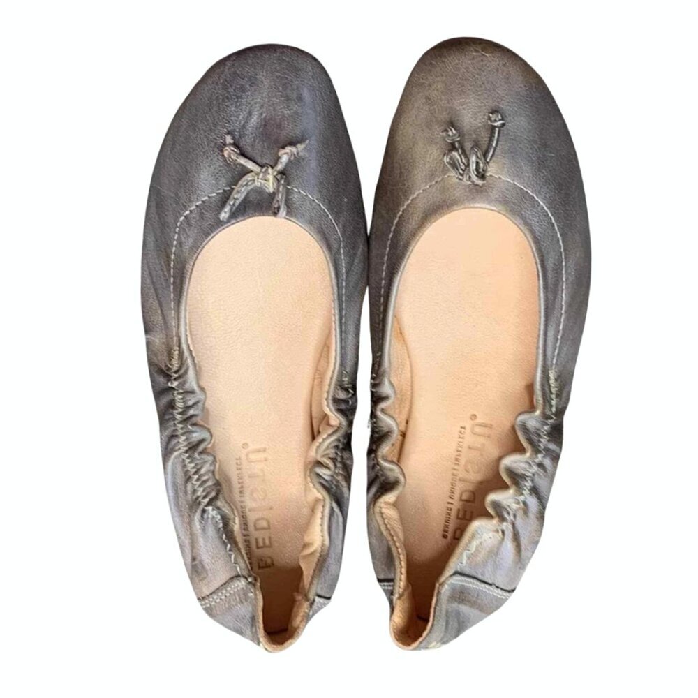 Bed Stu Bosworth Rustic Leather Ballet Flats Dark Taupe Size 6 - Picture 5 of 7